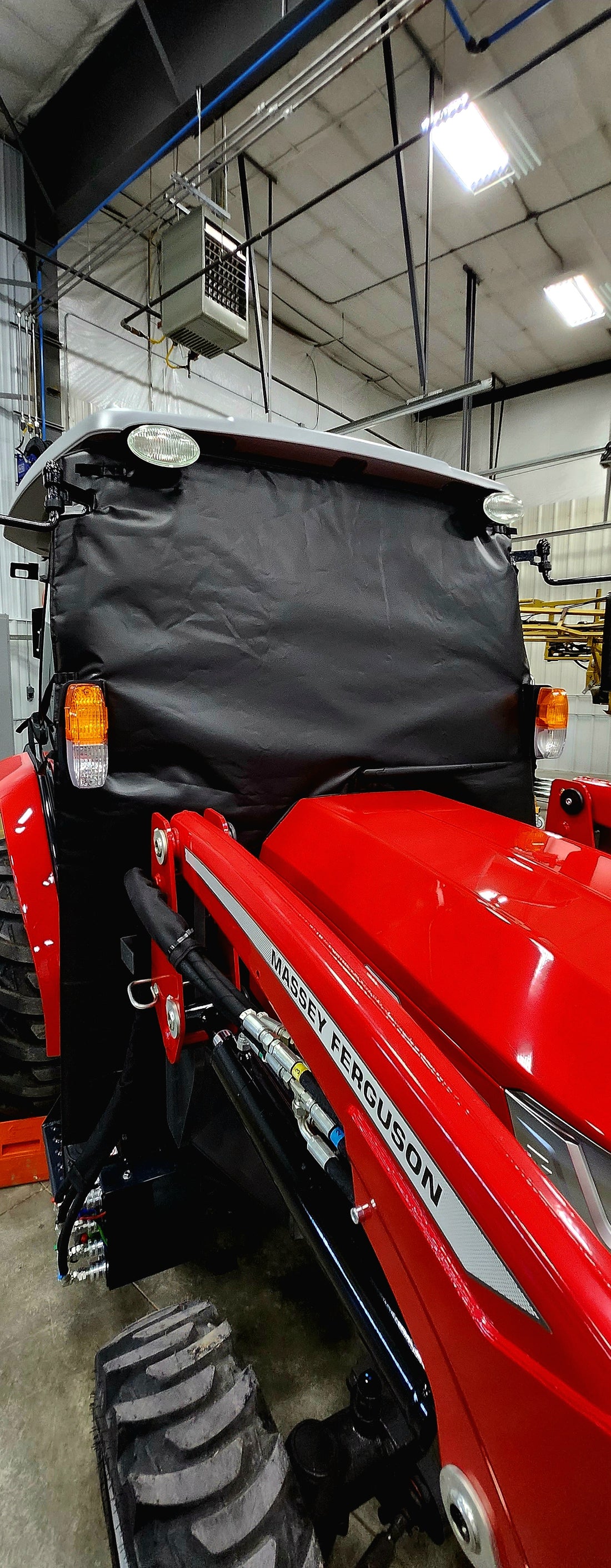 Tractor/Loader Transport Windshield Protection Universal Compatible with Massey (And other brand) Medium Sized 50"W x 58"L