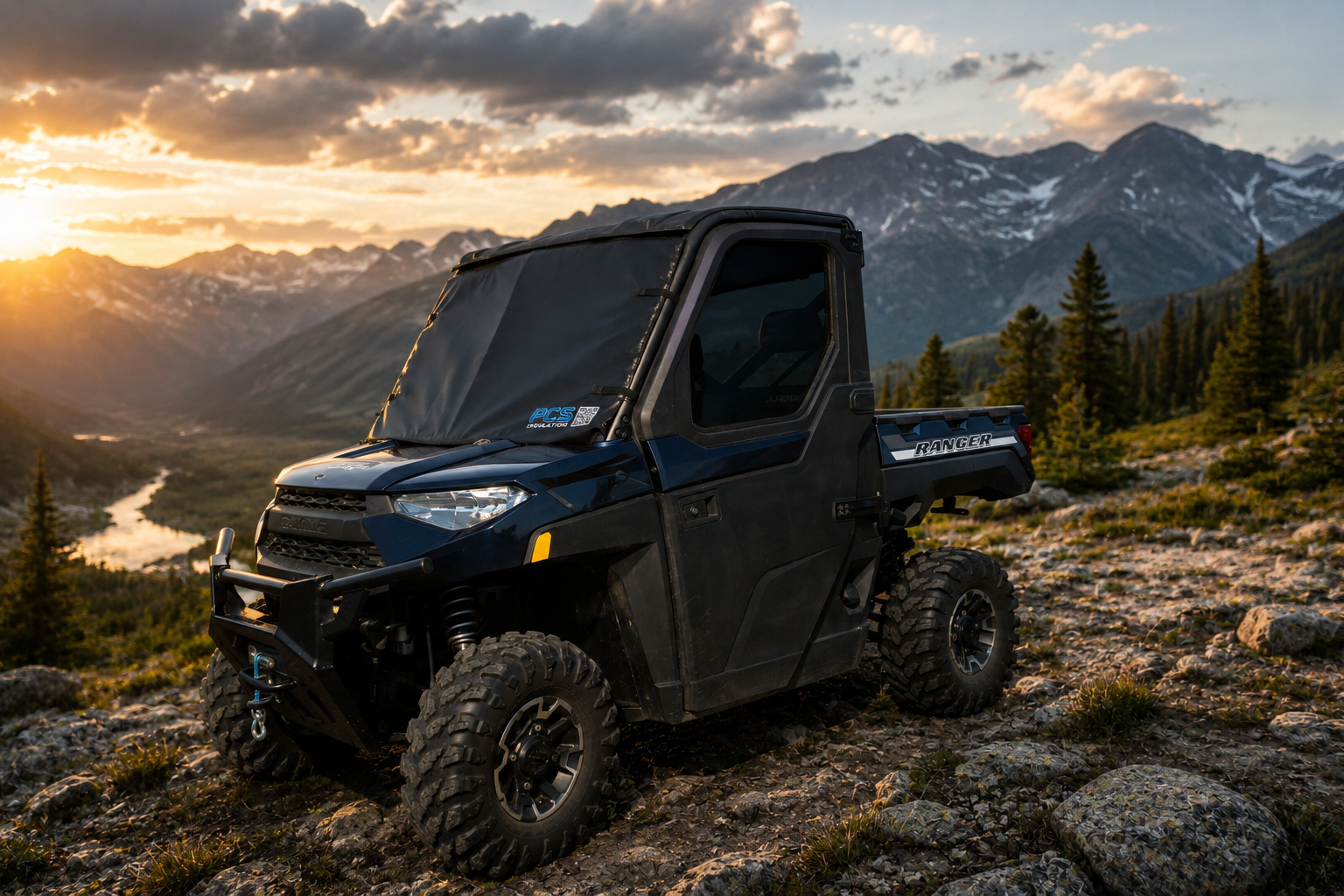 PCS Armor - Side By Side / Car - Transport Windshield Protection, Universal, NO Tools Required!