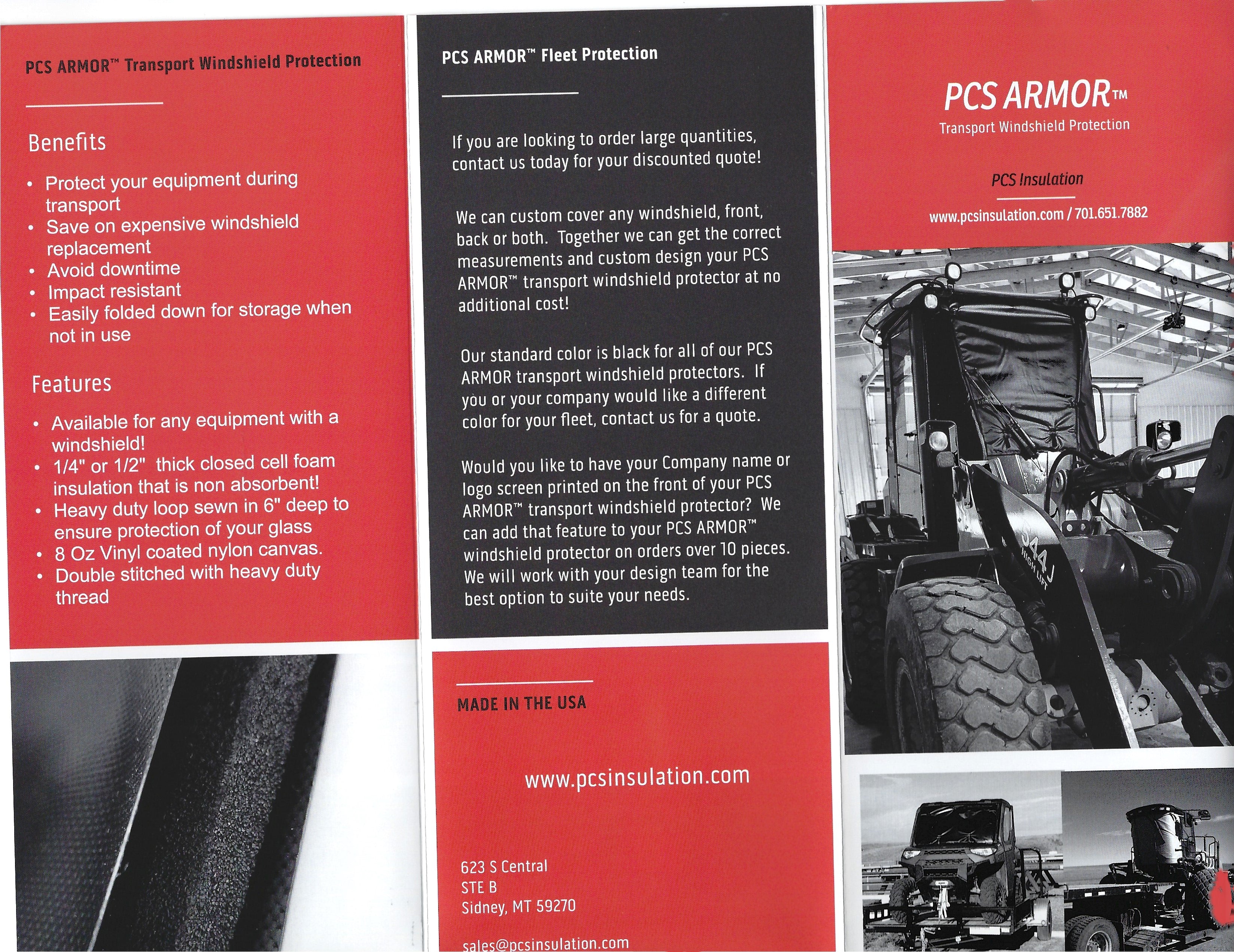 PCS Armor - Boat Transport Windshield Protector